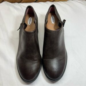 DR Scholls Women’s Ankle Boots Size 10w Brown Pre-Owned In Good Condition